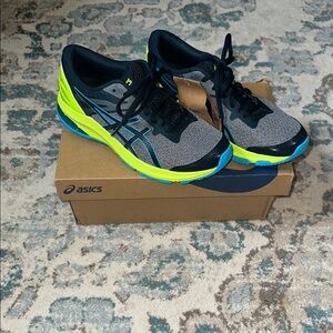 Asics Dynamic Gray and Neon Sneakers